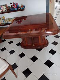 Tavolo in radica di noce con 4 sedie - come nuovo