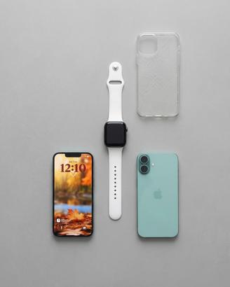iphone 16 plus verde acqua + apple watch SE
