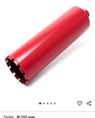 Corona Diamantata Wiltec D 132 L400 mm