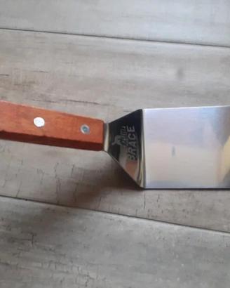 Spatola Barbecue paletta in acciaio inox e legno