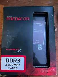 Hyperx predator Kingston 2x4 Gb 2400Mhz