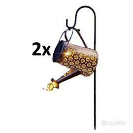 2x Lanterne Solari Esterno Giardino Luci LED IP65