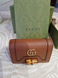 Portachiavi nuovo originale Gucci  pelle marrone