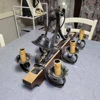 Lampadario n arte povera artigianale