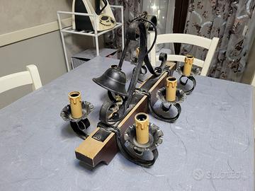 Lampadario n arte povera artigianale