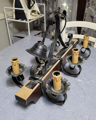 Lampadario n arte povera artigianale