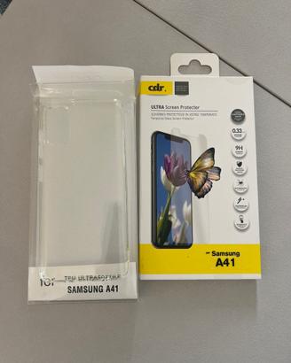 CUSTODIA TPU + VETRO ULTRASOTTILE PER SAMSUNG A41