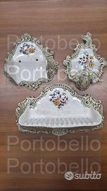 Codice: 9929 SET BAGNO VINTAGE IN CERAMICA DI CAP