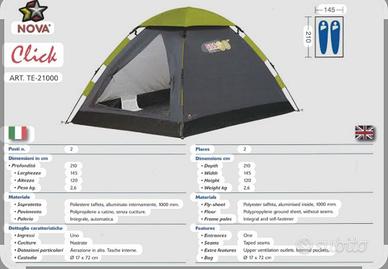 Tende da campeggio NOVA in buone condizioni