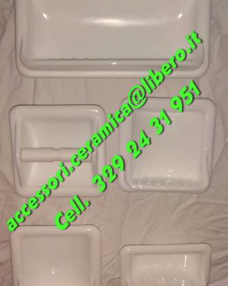 Accessori Bagno Portasapone in Vetro Opalino