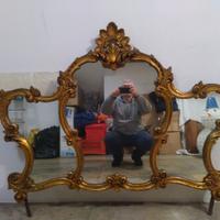 Specchio barocco in oro antico