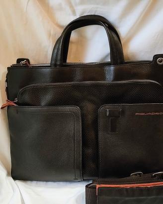 borsa Piquadro marrone in pelle 