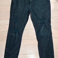 Jeans Calvin Klein nero-strappi