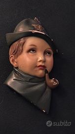 Testa giovane alpino vintage anni 50 Giovanni Magr