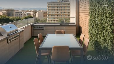 Loft con terrazza sovrastante