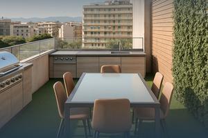 Loft con terrazza sovrastante
