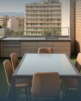 Loft con terrazza sovrastante