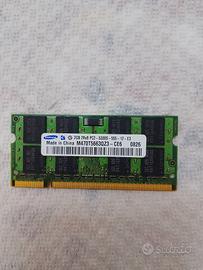 RAM 2GB DDR2 Samsung per Notebook PC