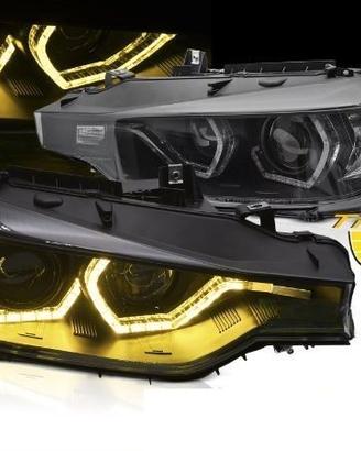 Fari anteriori BMW F30 F31 11-15 ANGEL LED GIALLI