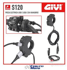 Presa elettrica Givi S120 USB e USB-C da manubrio