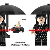 2 minifigure MERCOLEDì ADDAMS Netflix tipo Lego