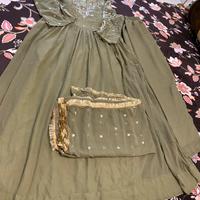 Completo elegente verde abito indian