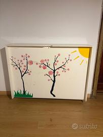 Lettino richiudibile legno