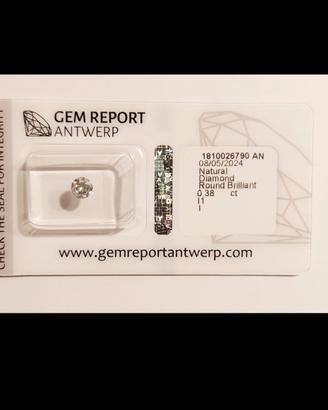 Diamante 0,38 ct Gem Report