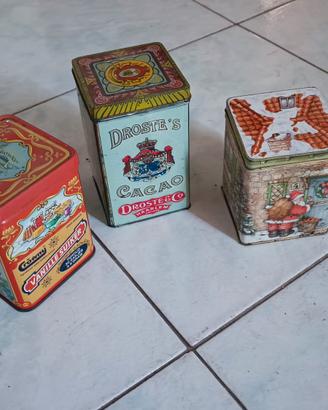 barattoli in metallo vintage 