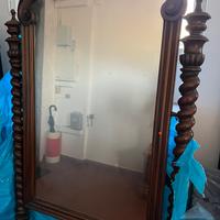 Grande specchiera mobile antica in legno