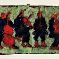 RODOLPHE BANET "musicisti" - ceramica
