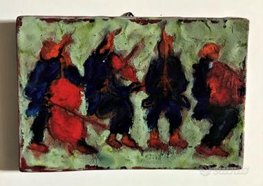RODOLPHE BANET "musicisti" - ceramica