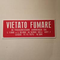 Targa VIETATO FUMARE 