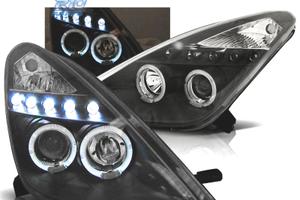 FARI TOYOTA CELICA T23 99-05 LED OCCHI ANGELI NERI