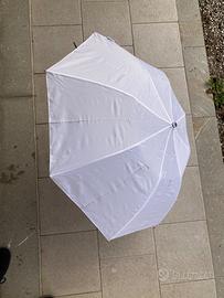 Ombrellino fotografico bianco traslucido per flash
