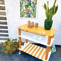 Carrello portavivande in legno massello