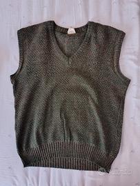 Maglioncino smanicato donna verde taglia M