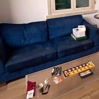 Divano velluto blu