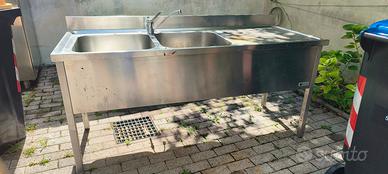 lavabo inox doppio