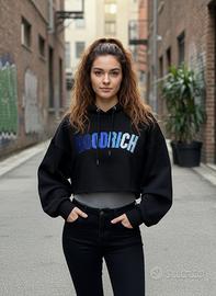 Felpa hoodrich crop xs