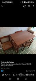 tavolo legno allungabile 