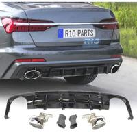 DIFFUSORE AUDI A6 C7 SEDAN AVANT 19-21 LOOK RS6 NE
