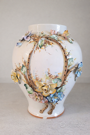 Grande vaso in ceramica decorato antico