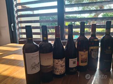 14 bottiglie di vino rosso varie cantine e annate