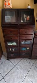 Dispensa e piattaia in legno 