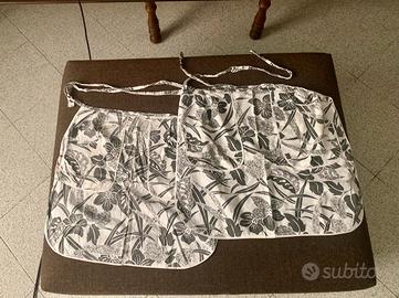 Due grembiuli vintage sartoriali bianco nero