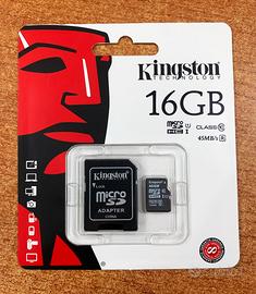 SCHEDA KINGSTON MICRO SD 16 GB
