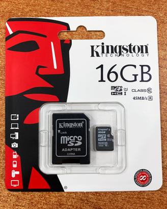 SCHEDA KINGSTON MICRO SD 16 GB