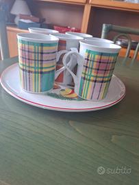 6 mug più piatto dolci 