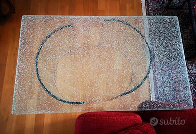 Tavolino da salotto in vetro